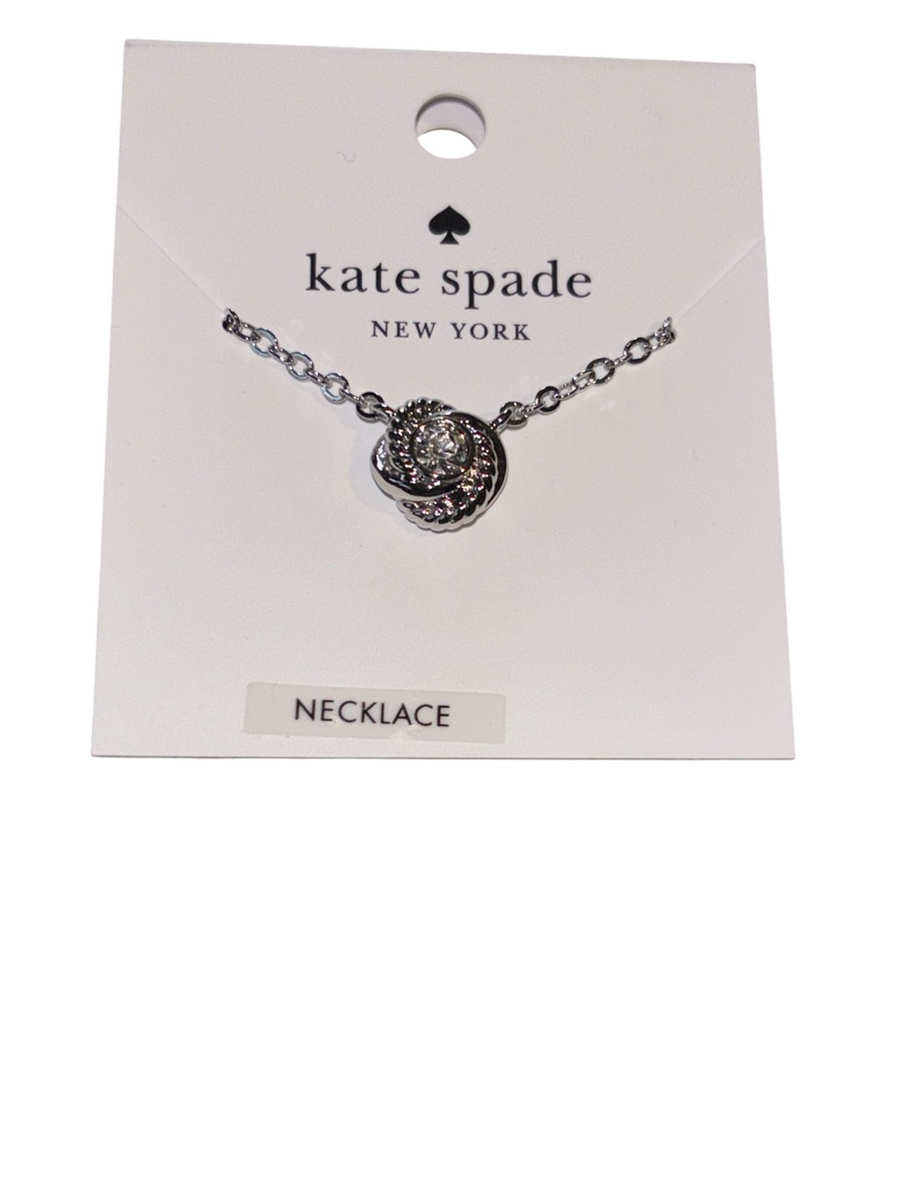 kate spade Silver Twisted Loop Knot Necklace